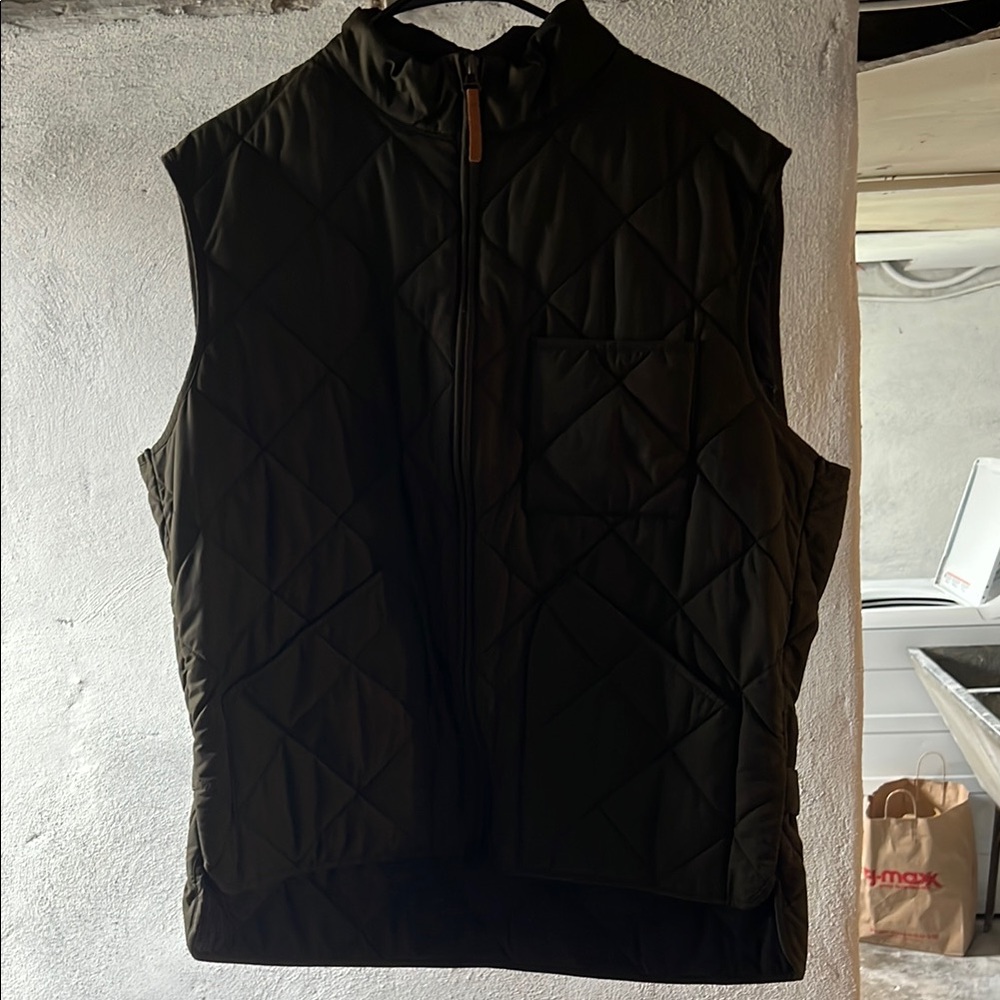 Dark Green Quilted Vest